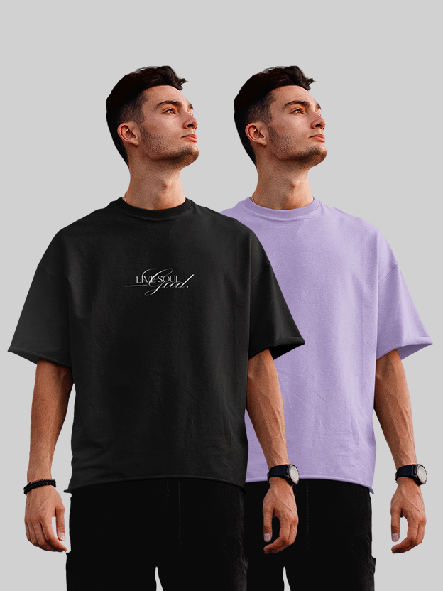 Live Soul & Iris Lavender Oversize T-Shirt