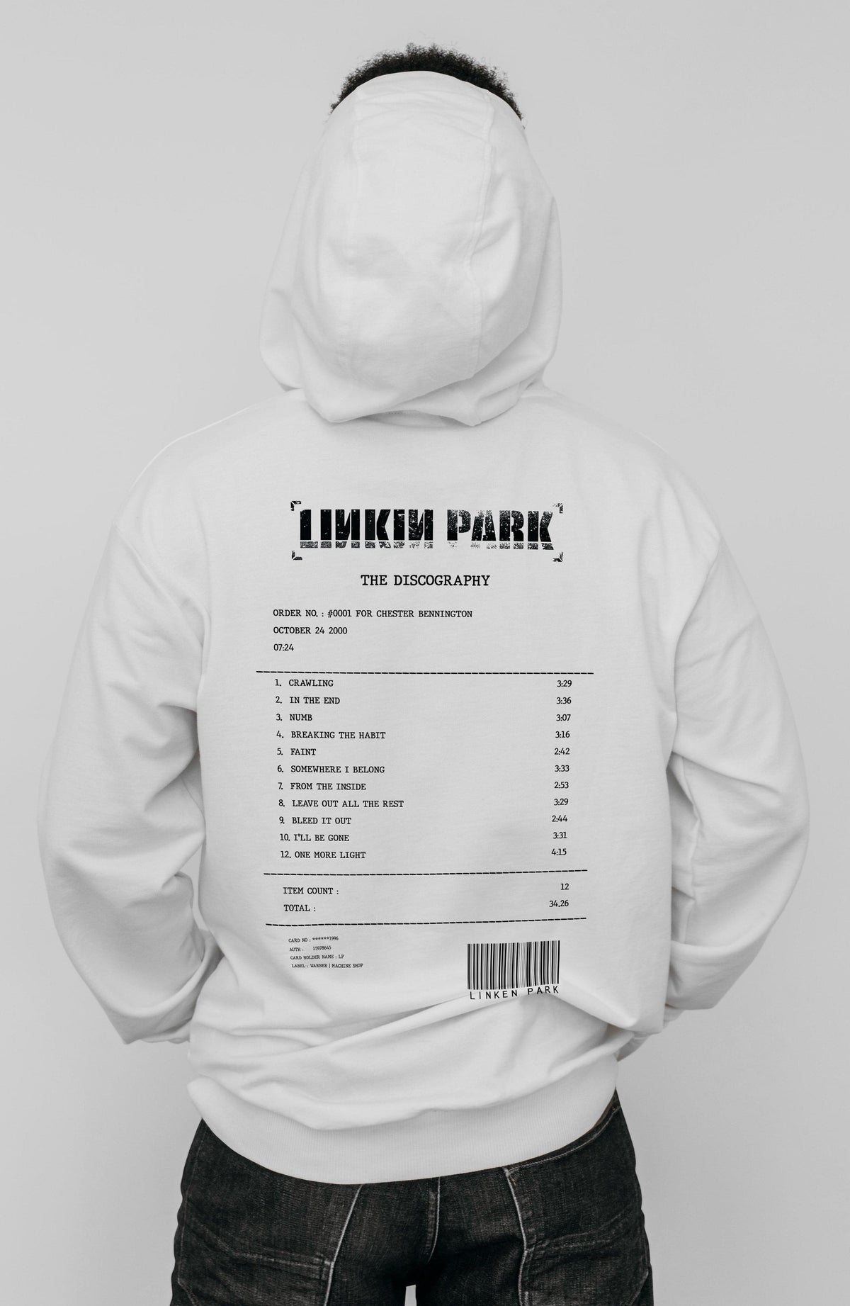 Linkin park White Hoodie For Men