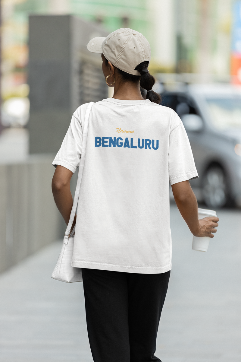 Bengaluru Hub White Unisex Oversized T-Shirt
