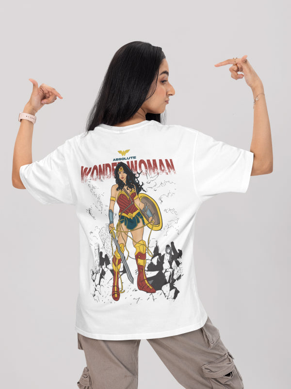 Wonder Woman Legacy Oversized Graphic Cotton T-shirt