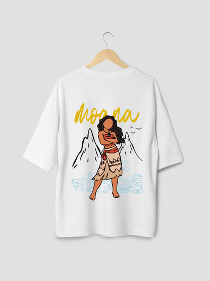 Fearless Moana Disney Princess Oversized Graphic Tee for Women