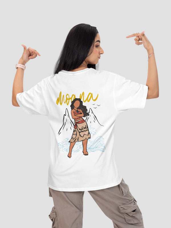 Fearless Moana Disney Princess Oversized Graphic Tee for Women