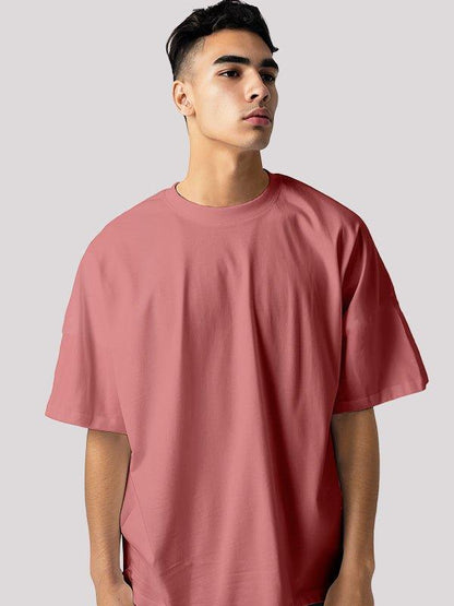 Plain Dusty Rose Unisex Oversize T-shirt