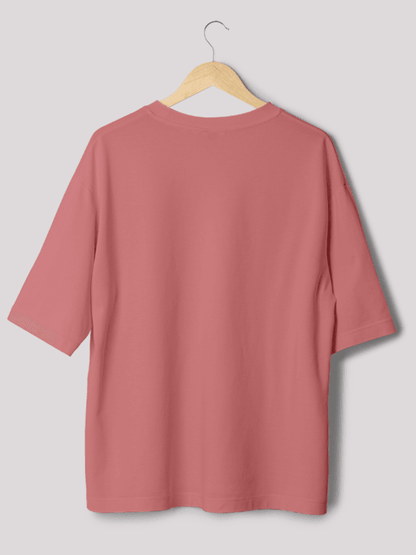 Plain Dusty Rose Unisex Oversize T-shirt