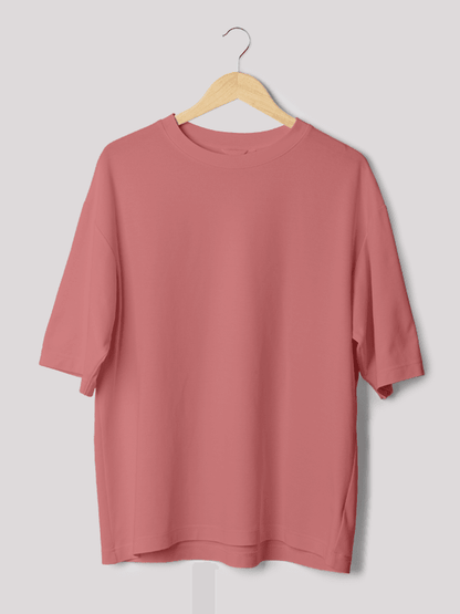 Plain Dusty Rose Unisex Oversize T-shirt