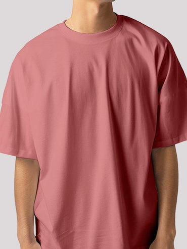 Plain Dusty Rose Unisex Oversize T-shirt