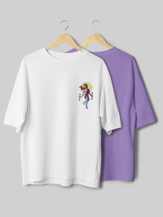 The World & Plain Iris Lavender Oversize T-Shirt