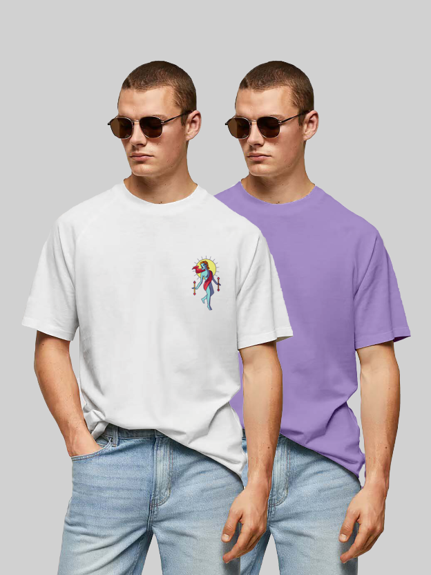 The World & Plain Iris Lavender Oversize T-Shirt