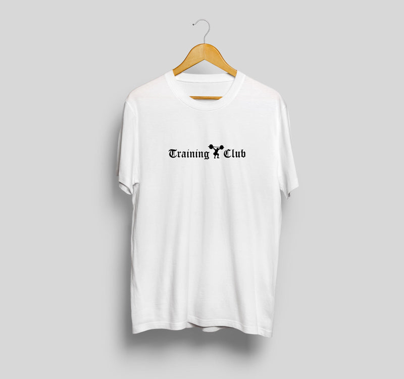 Training Club Sports and Gym White Unisex T-Shirt