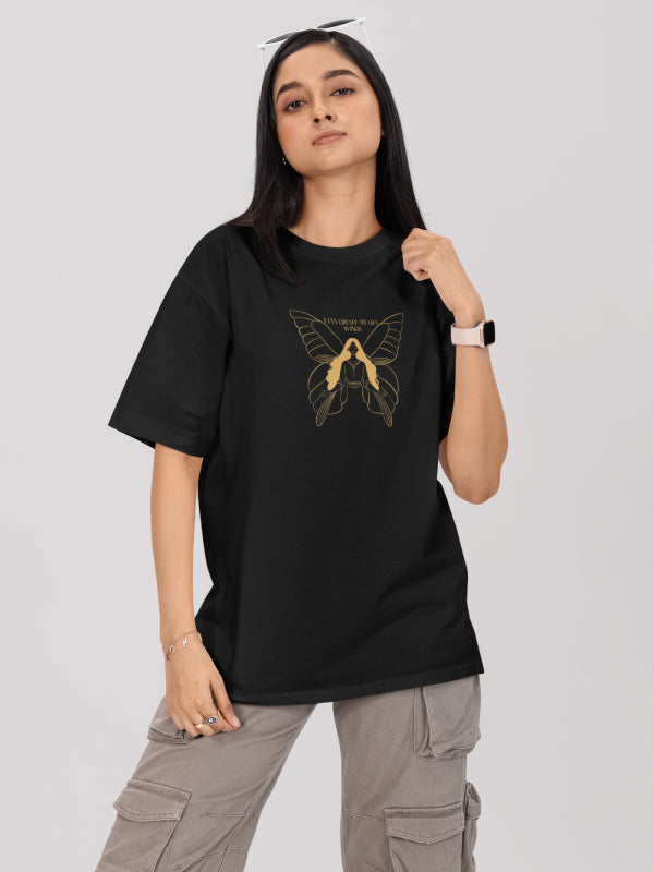 Create Your Own Wings Feminine Graphic T-shirt for Women