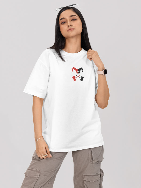 Harley Freakin Quinn DC Printed Oversized T-shirt for Women