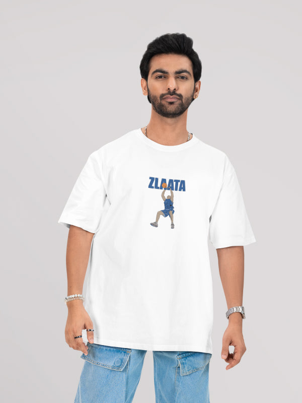 Damian Legacy Zlaata- Gaming Inspo White Oversized T- Shirt