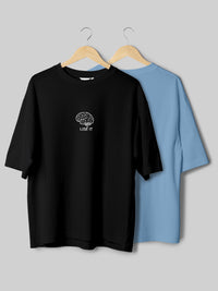 Use it & Plain Baby Blue Oversize T-Shirt