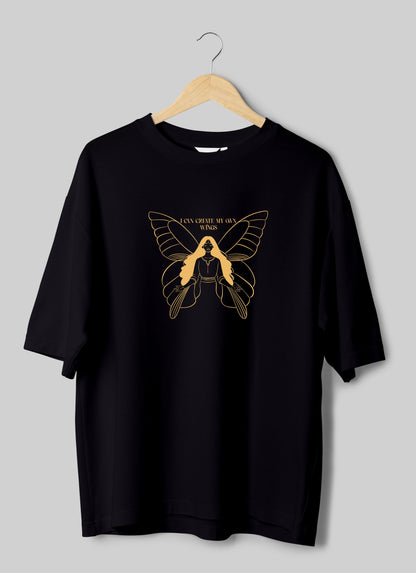 Create Your Own Wings Feminine Graphic T-shirt for Women