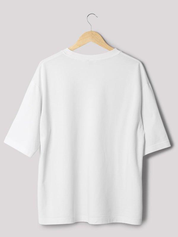 pure white typography t-shirt