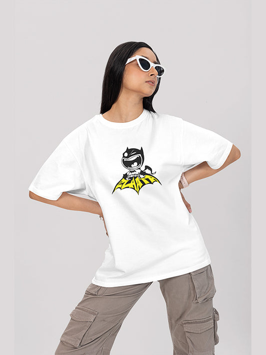 Zlaata Chibi Knight- Baby Batman White Unisex T-Shirt