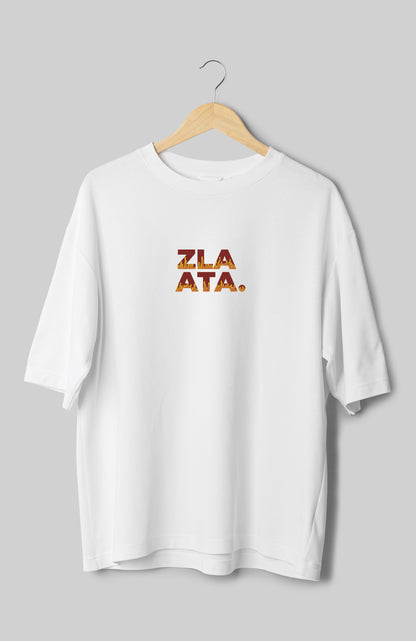 Eternal Flame Zlaata- White Graphic Unisex Oversized T- Shirt