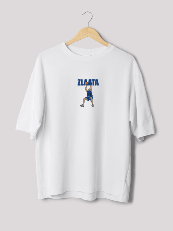 Damian Legacy Zlaata- Gaming Inspo White Oversized T- Shirt