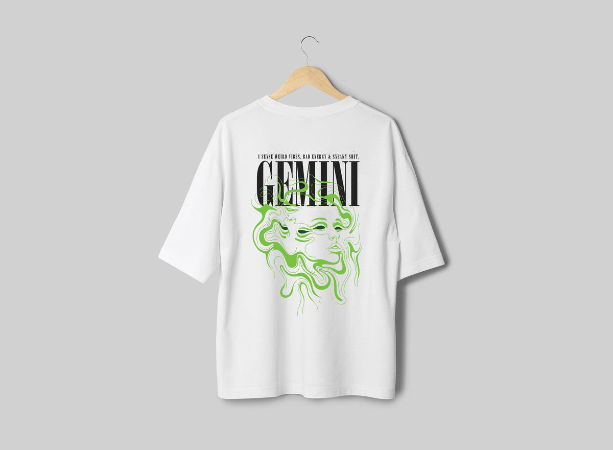 Gemini Zodiac Unisex Oversize T-Shirt