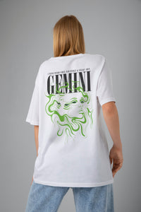 Gemini Zodiac Unisex Oversize T-Shirt
