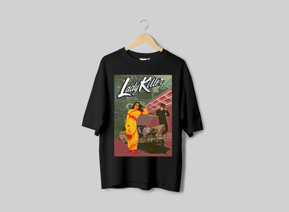 Lady Killer Black Oversized T-Shirt for Women