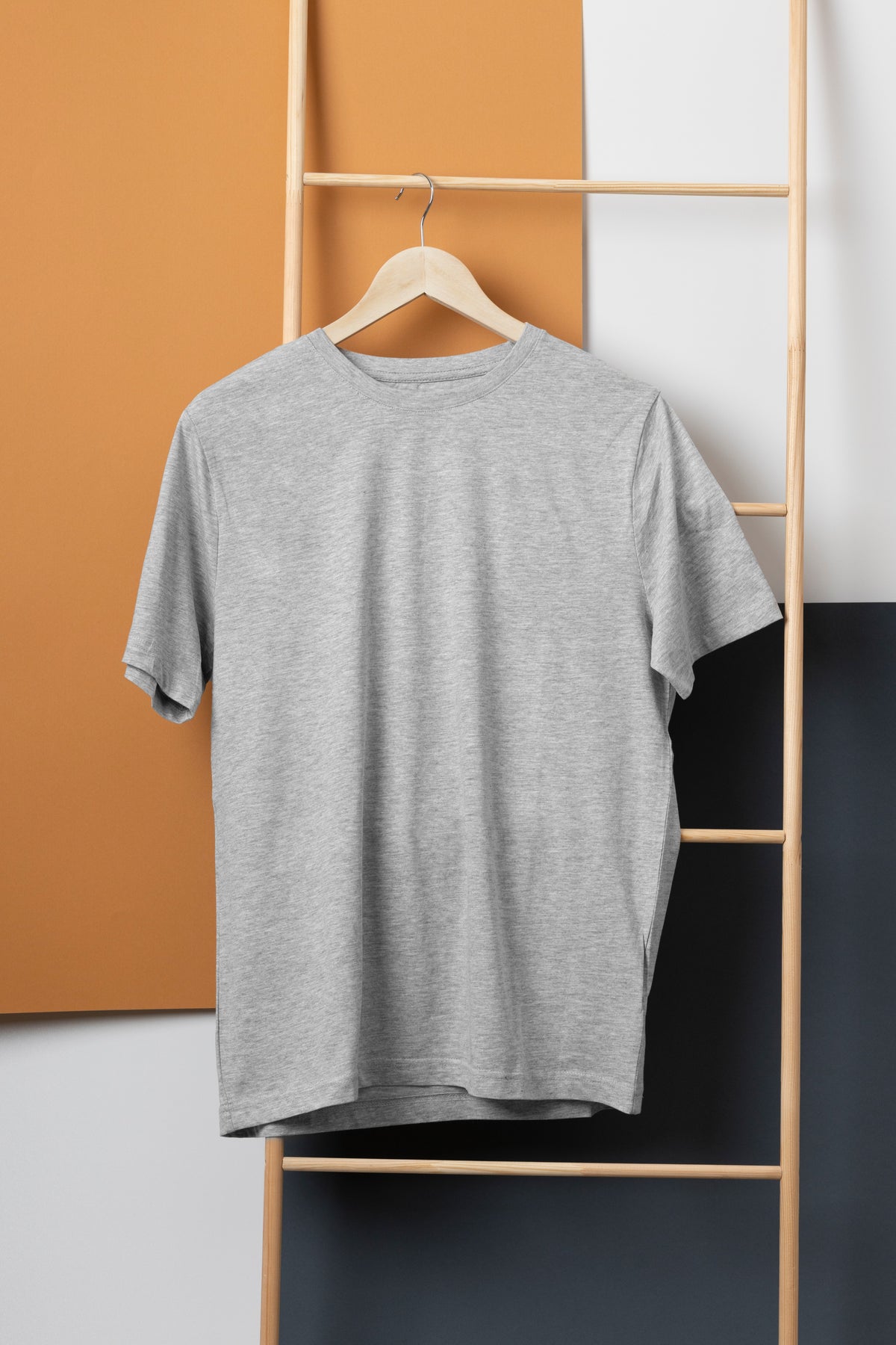 Plain Melange Grey Unisex T-shirt