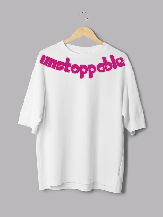 White Unstoppable Oversized T-shirt