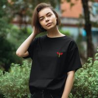 Warrior Black Oversized T-Shirt For Women